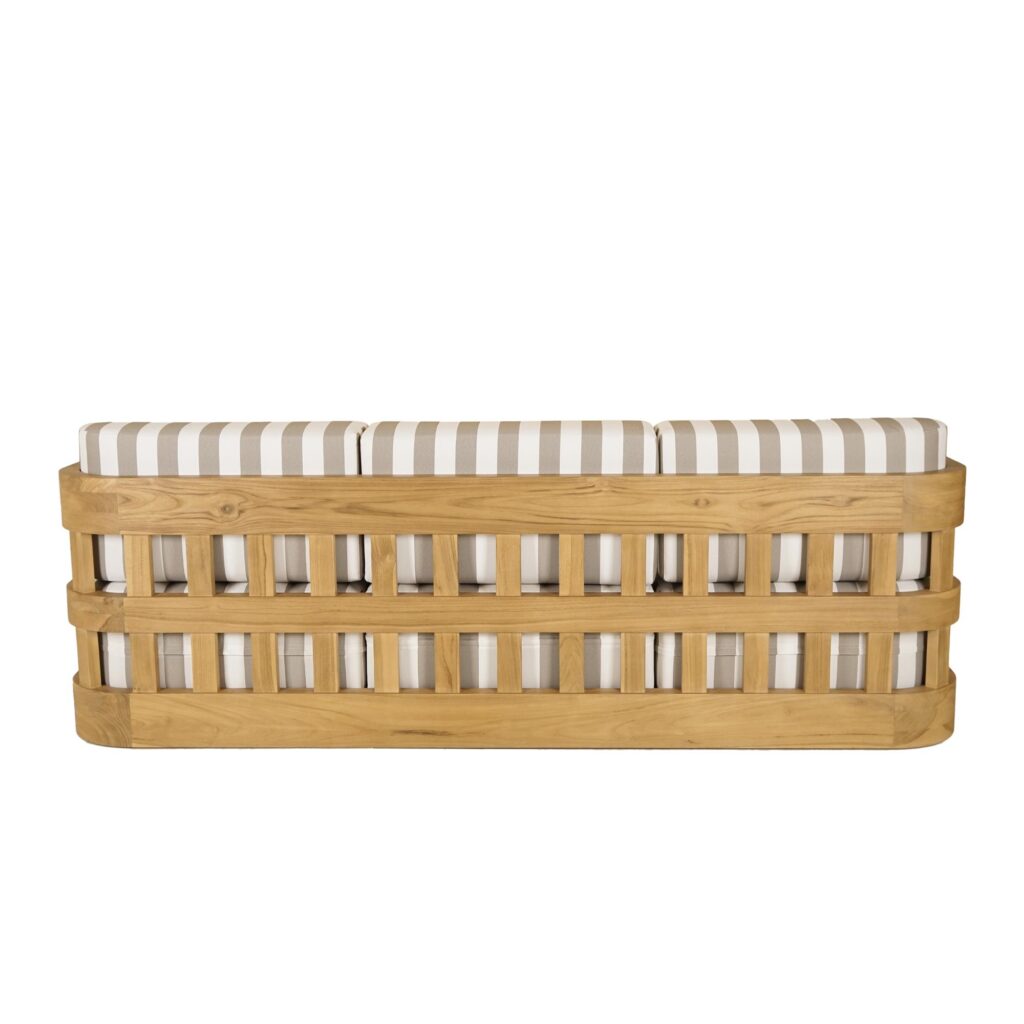 Adelaide Outdoor Sofa Brown Stripe - Image 4
