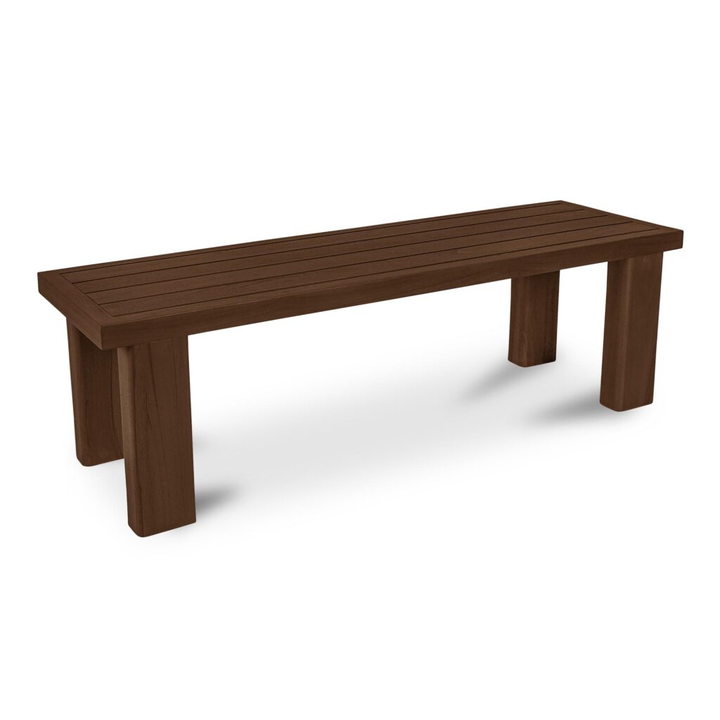 Marina Outdoor Bench Brown - Image 2