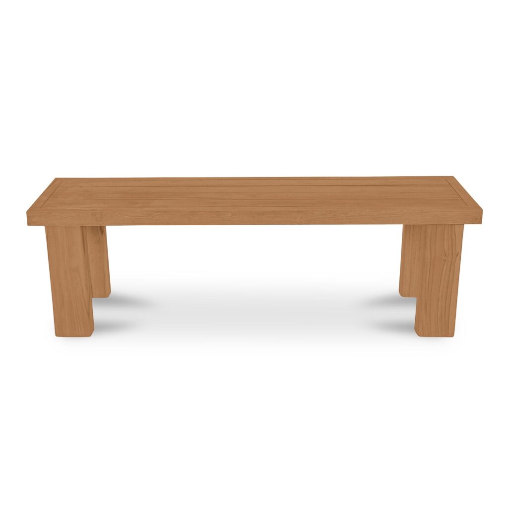 Marina Outdoor Dining Bench Natural