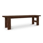 Esmond Outdoor Dining Bench Brown TA-1007-03-0 TA 1007 03 0 Esmond diagL back shadsilo