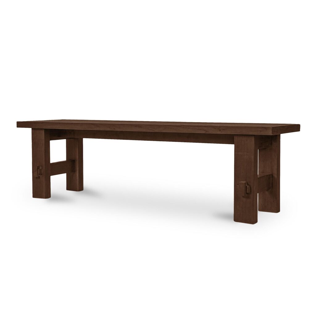 Esmond Outdoor Dining Bench Brown - Image 2