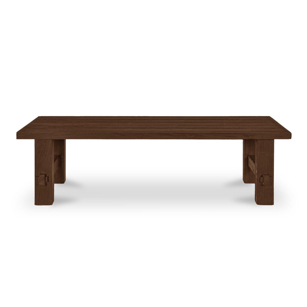 Esmond Outdoor Dining Bench Brown - Image 5