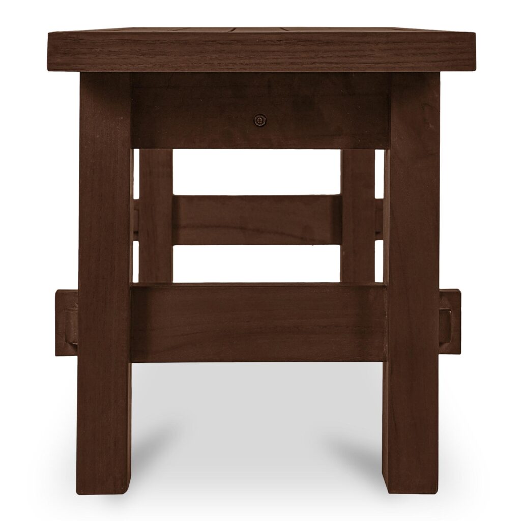 Esmond Outdoor Dining Bench Brown - Image 4