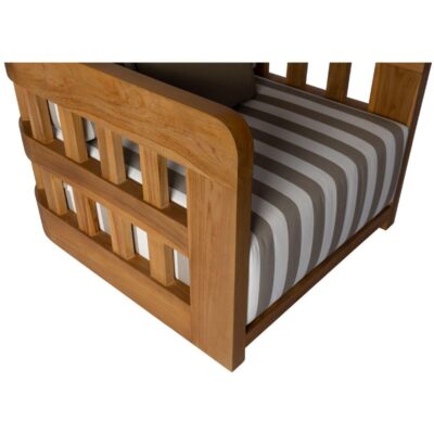 Adelaide Outdoor Accent Chair Brown Stripe TA-1011-21 TA 1011 21 Adelaide closeup shadsilo