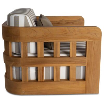 Adelaide Outdoor Accent Chair Brown Stripe TA-1011-21 TA 1011 21 Adelaide side right shadsilo