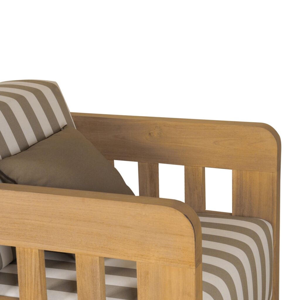Adelaide Outdoor Accent Chair Brown Stripe - Image 5