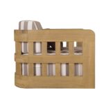 Adelaide Outdoor Accent Chair Brown Stripe TA-1011-21 TA 1011 21 Adelaide side right shadsilo