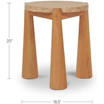 Pax Outdoor Side Table Natural 5 Pax Outdoor Side Table Natural TA-1020-24 TA 1020 24 70 dim
