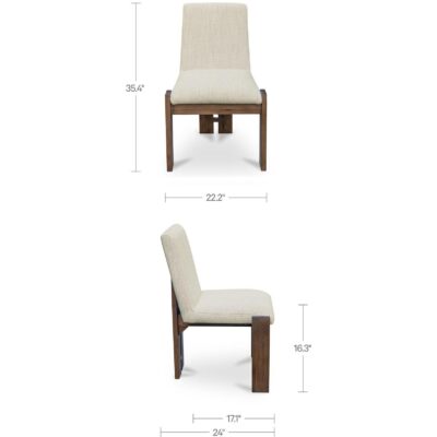 Mia Dining Chair Beige-Set of Two TL-1030-34 TL 1030 34 70 dim