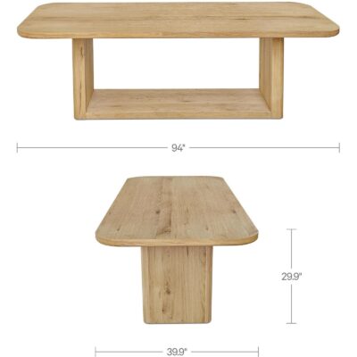 Blake Dining Table Rustic Oak TL-1032-24-0 TL 1032 24 0 70 dim