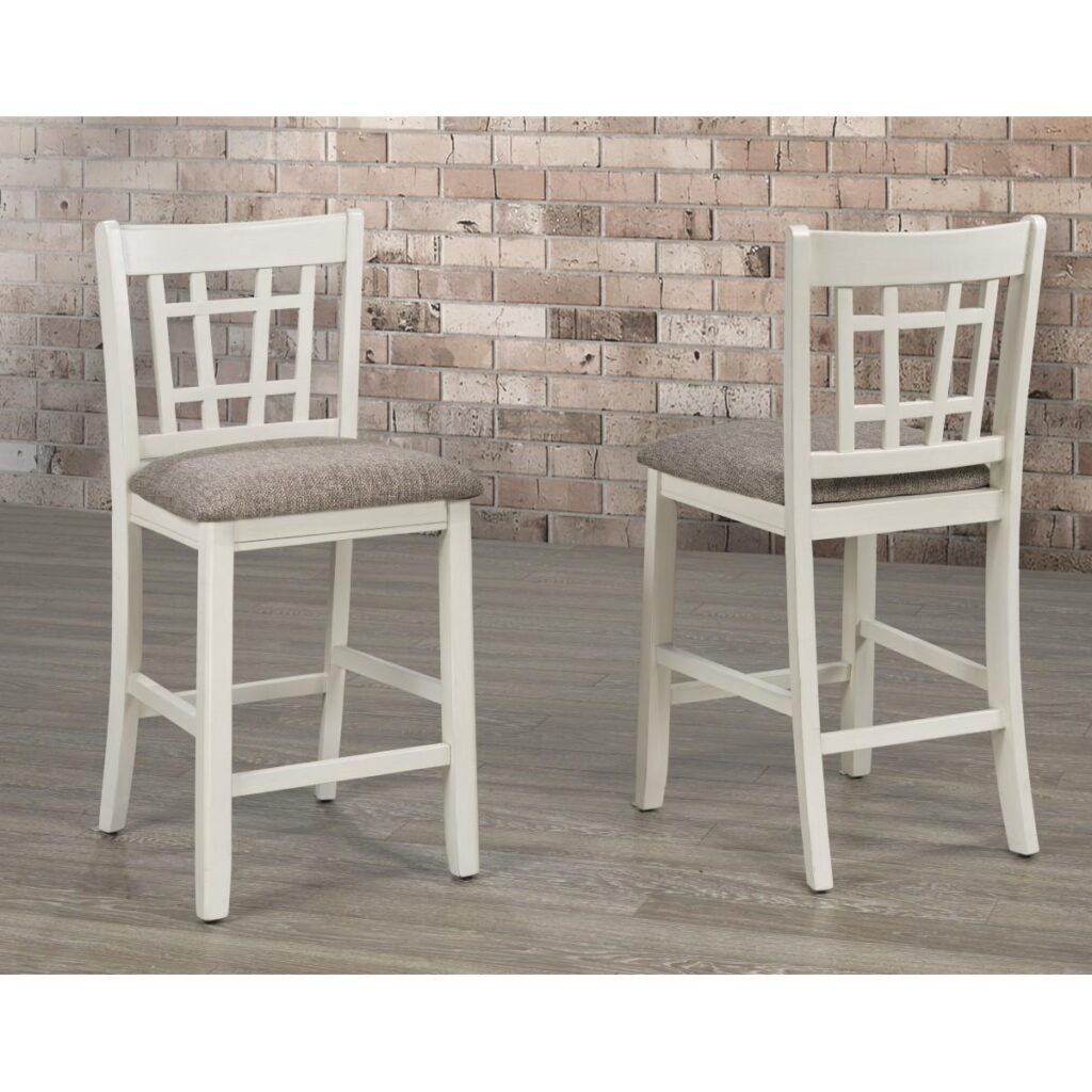 Tavern Counter stool - Set of 2 - White - Image 2