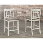 Tavern Counter stool - Set of 2 - White TN-4560W-ST TN 4560W ST 2