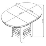 Tavern Counter Table - White TN-4560W TN 4560W 4