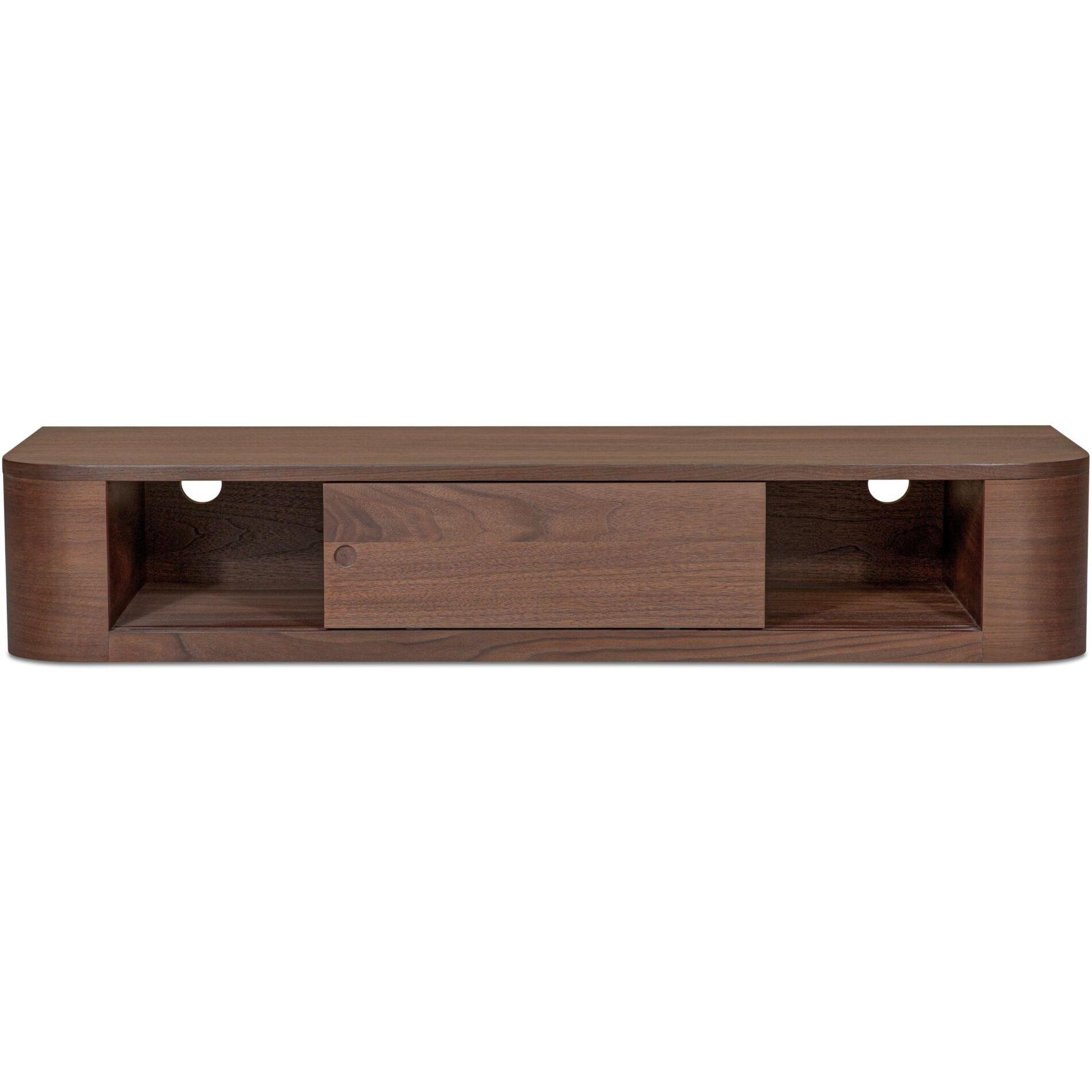 Round Off Floating Console Table Walnut 2 Round Off Floating Console Table Walnut - Image 2