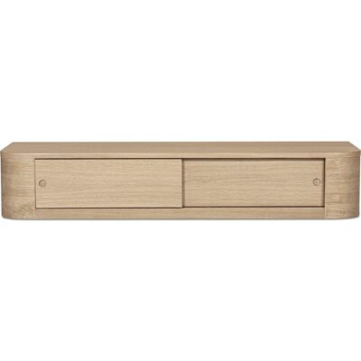 Round Off Floating Console Table Natural