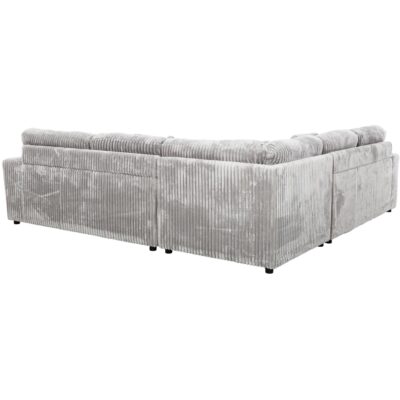 Tarra Corner Sofa 73867 Tarra Sectional Config2 3 Piece Teddy Grey Back White
