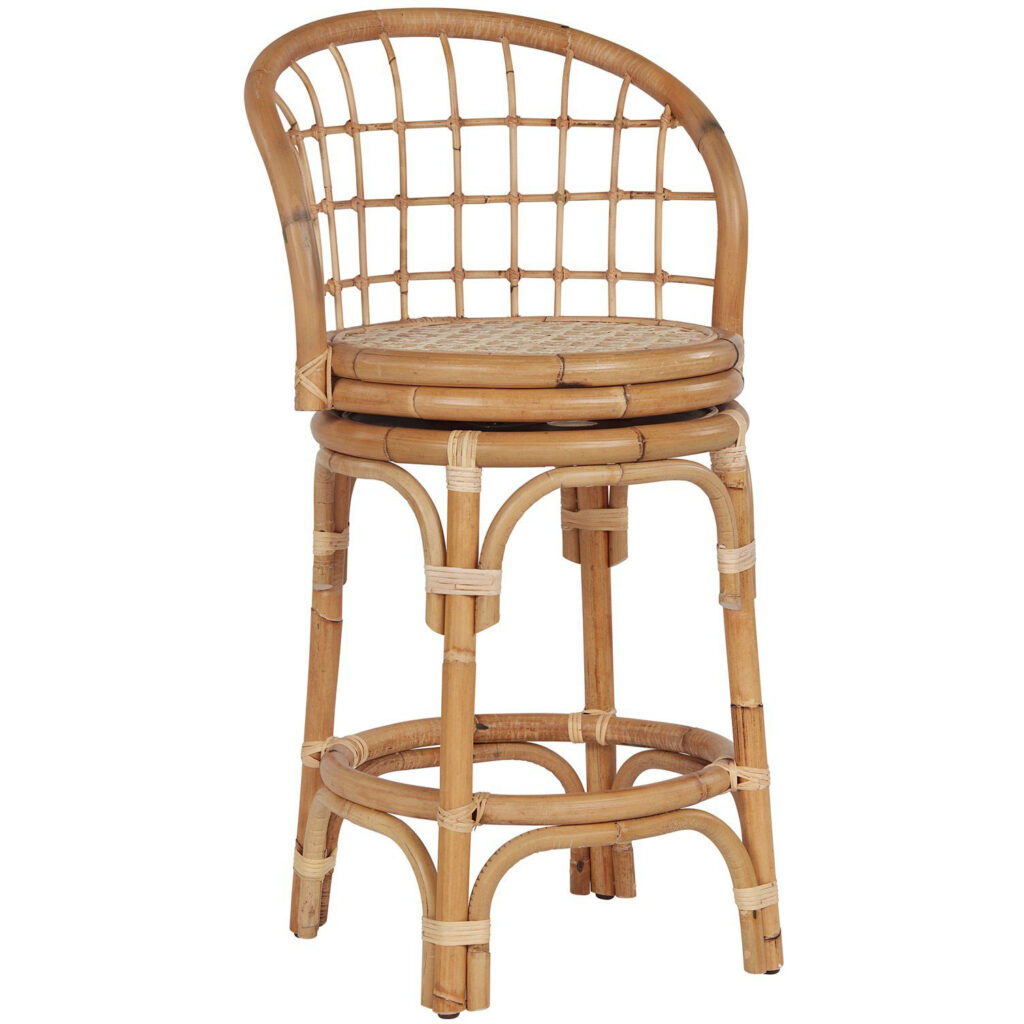 Getaway Coastal Living Rattan Counter Stool U033E602 U033E602 ANGLE