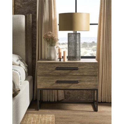 Boulder Metal Base Nightstand
