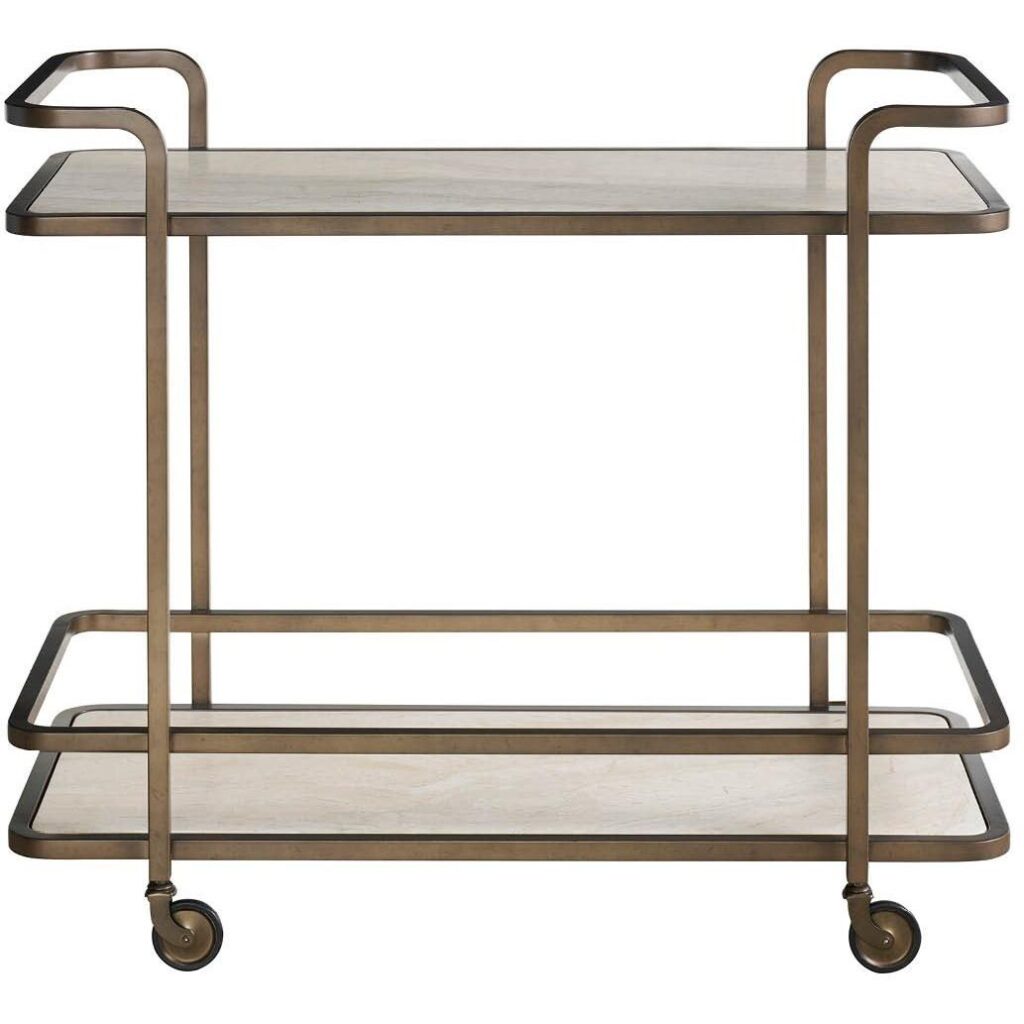 Aged Gold Bar Cart - Image 3