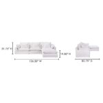 Olivia Lounge Modular Sectional White UB-1031-18 UB 1031 18 70