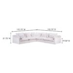 Olivia Classic L-Shaped Modular Sectional White UB-1032-18 UB 1032 18 70