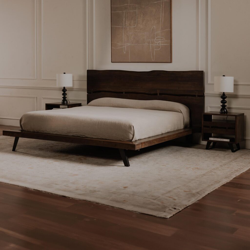 Madagascar Queen Platform Bed Dark Brown - Image 11