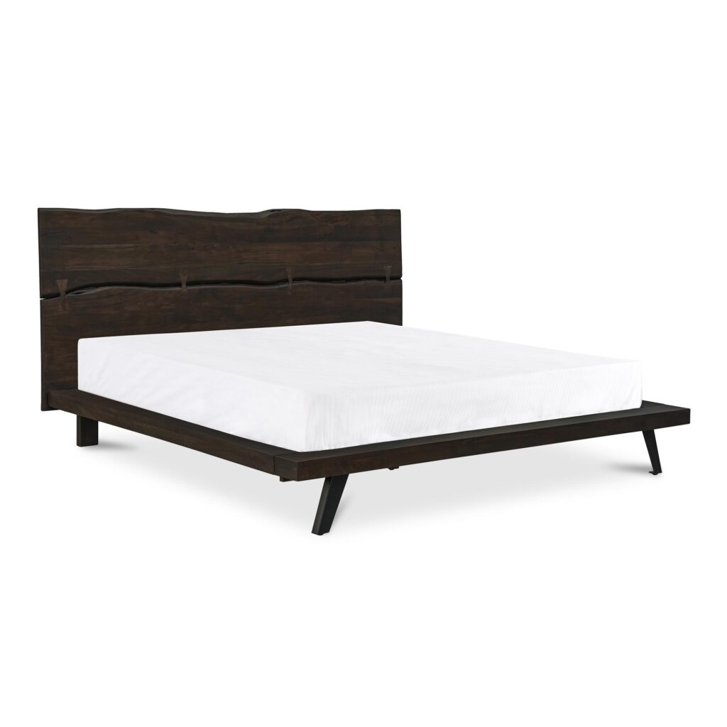 Madagascar Queen Platform Bed Dark Brown - Image 2