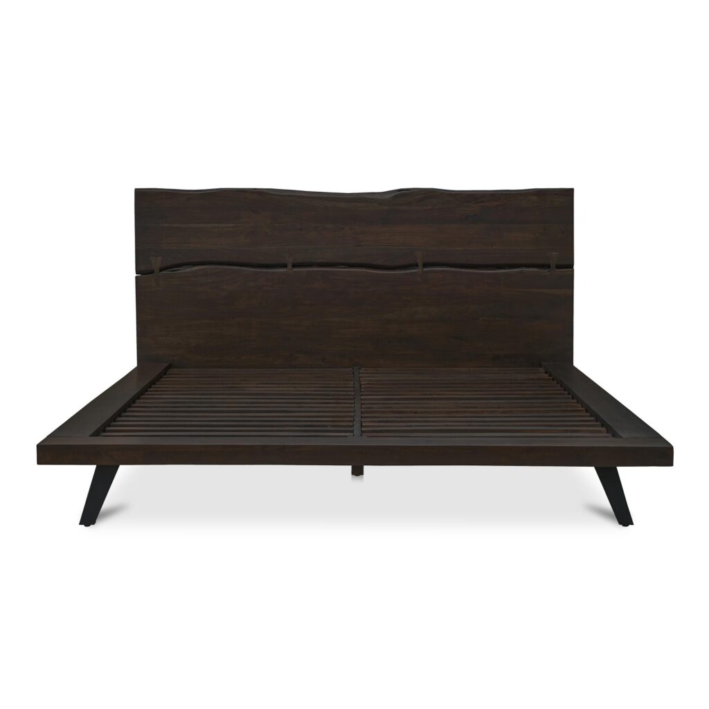 Madagascar Queen Platform Bed Dark Brown - Image 4