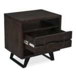 Madagascar Nightstand Dark Brown UH-1008-20 UH 1008 20 Madagascar diagR open shadsilo
