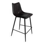 Alibi Counter Stool Matte Black (Set of 2) UU-1002-02 UU 1002 02 01