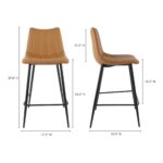 Alibi Counter Stool Tan - Set Of Two UU-1002-21 UU 1002 21 70