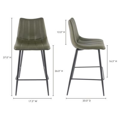 Alibi Counter Stool Dark Green - Set Of Two 23 Alibi Counter Stool Dark Green - Set Of Two UU-1002-27 UU 1002 27 70