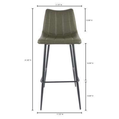 Alibi Barstool Dark Green - Set Of Two UU-1003-27 UU 1003 27 70