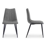Alibi Dining Chair Dark Grey-Set of Two UU-1022-25 UU 1022 25 Alibi frontside shadsilo