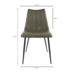 Alibi Dining Chair Dark Green - Set Of Two UU-1022-27 UU 1022 27 70