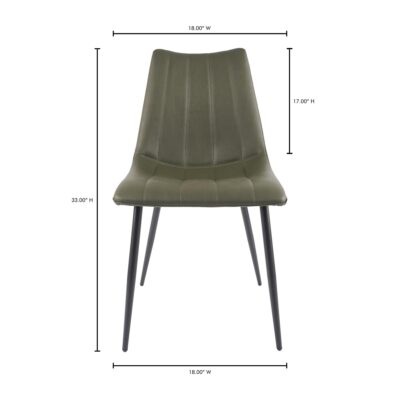 Alibi Dining Chair Dark Green - Set Of Two UU-1022-27 UU 1022 27 70