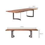 Bent Dining Table Large Smoked VE-1000-03-0 VE 1000 03 70