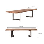 Bent Dining Table Small Smoked VE-1001-03-0 VE 1001 03 70