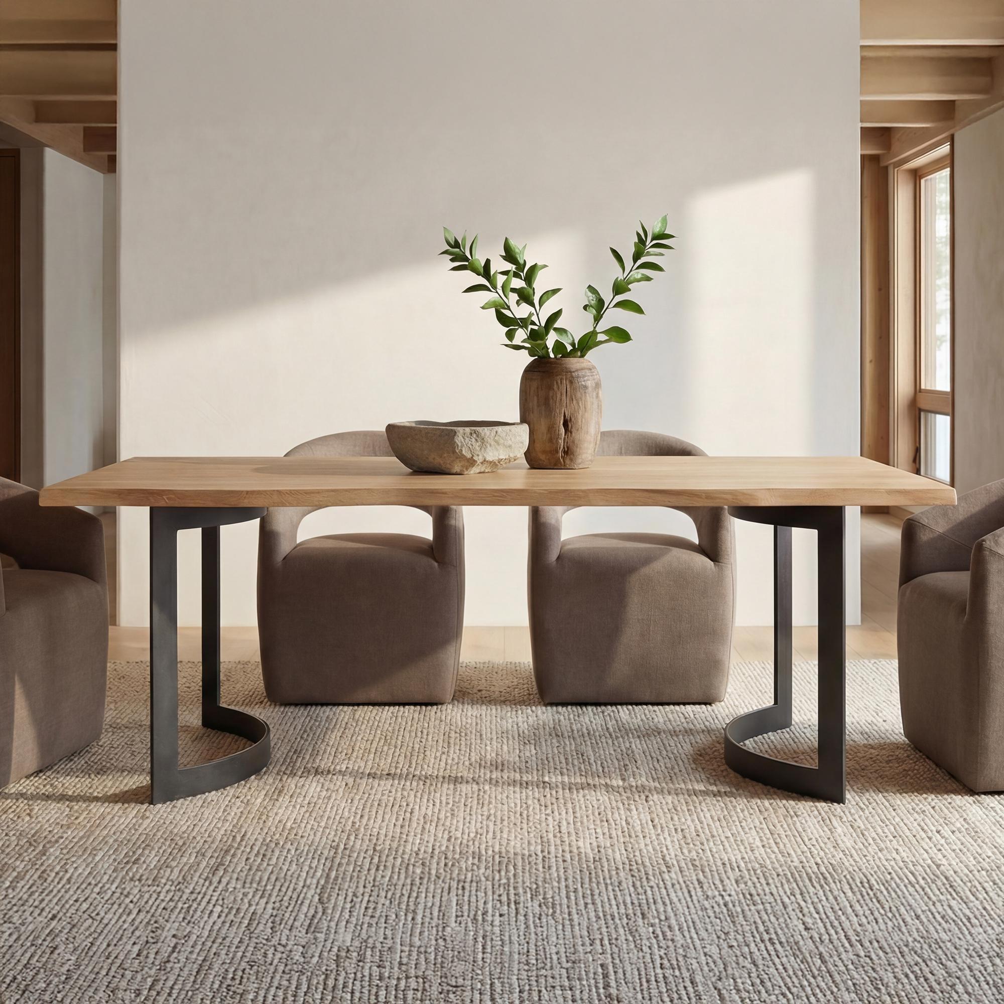 Bent Dining Table Small Oak 2 Bent Dining Table Small Oak - Image 2