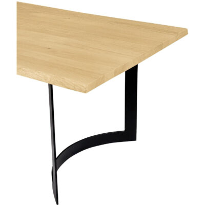 Bent Dining Table Small Oak VE-1001-24-0 VE 1001 24 0 Bent closeup shadsilo