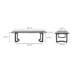 Bent Dining Table Small Weathered Grey VE-1001-29-0 VE 1001 29 70