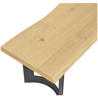 Bent Bench Small Oak VE-1002-24-0 VE 1002 24 0 Bent closeup shadsilo