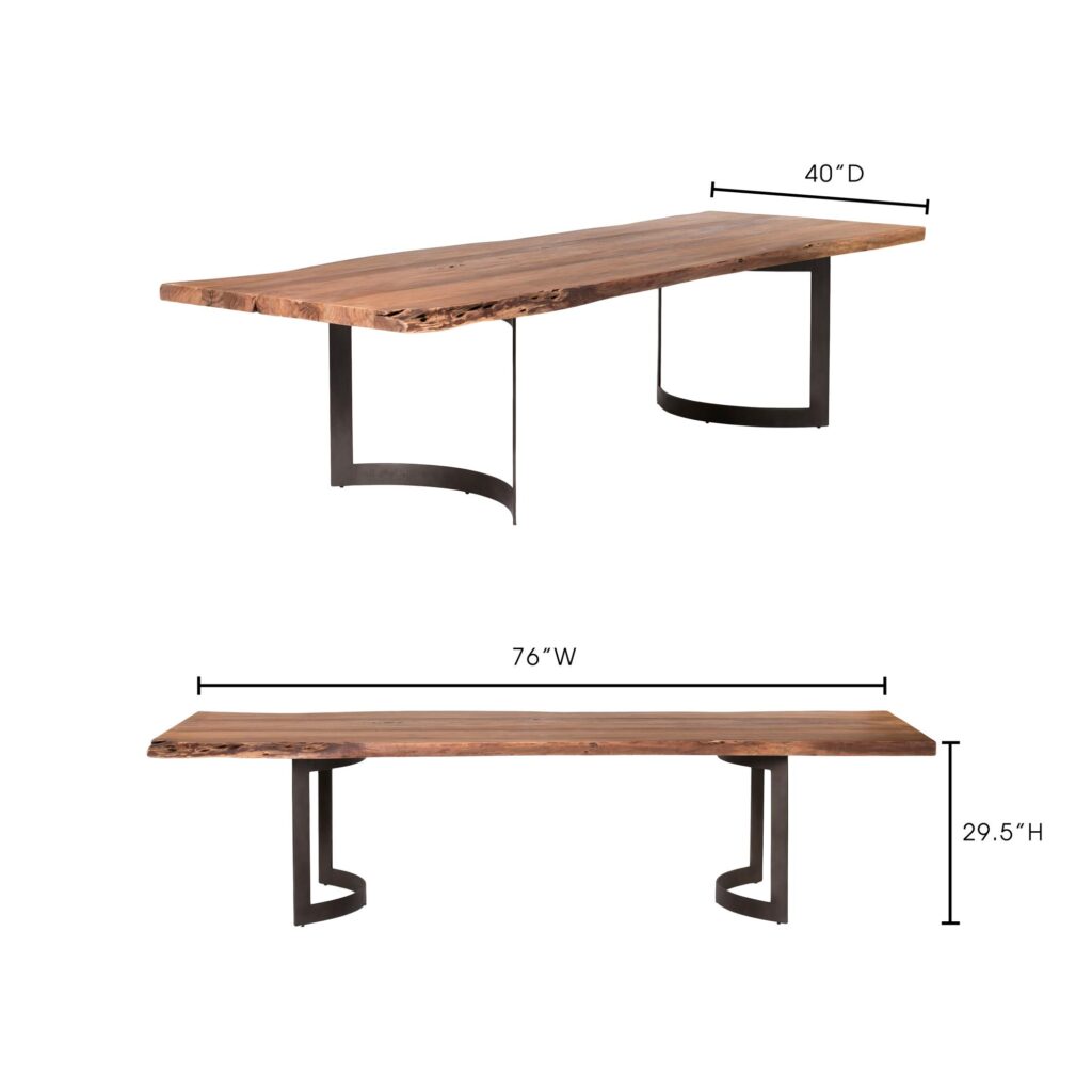 Bent Dining Table Extra Small Smoked VE-1036-03-0 VE 1036 03 70