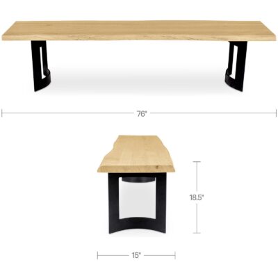 Bent Bench Extra Small Oak VE-1038-24-0 VE 1038 24 0 70 dim