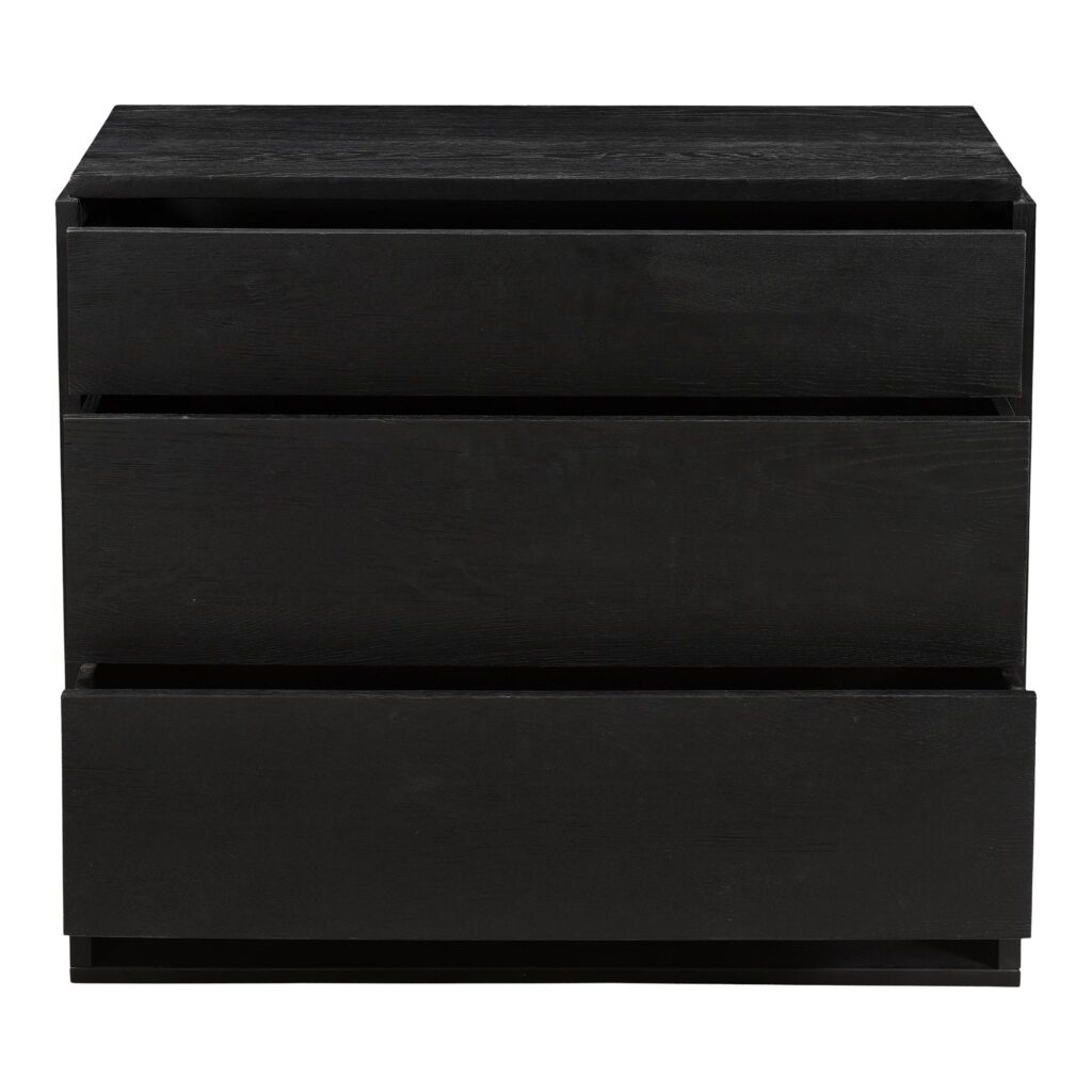 Quinton 3 Drawer Nightstand Black - Image 2