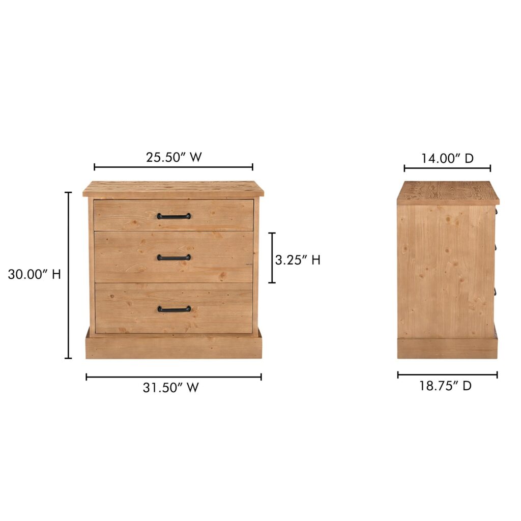 Tade 3 Drawer Nighstand Honey Pine - Image 11