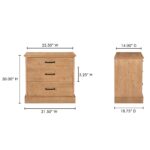Tade 3 Drawer Nighstand Honey Pine VE-1132-21 VE 1132 21 70