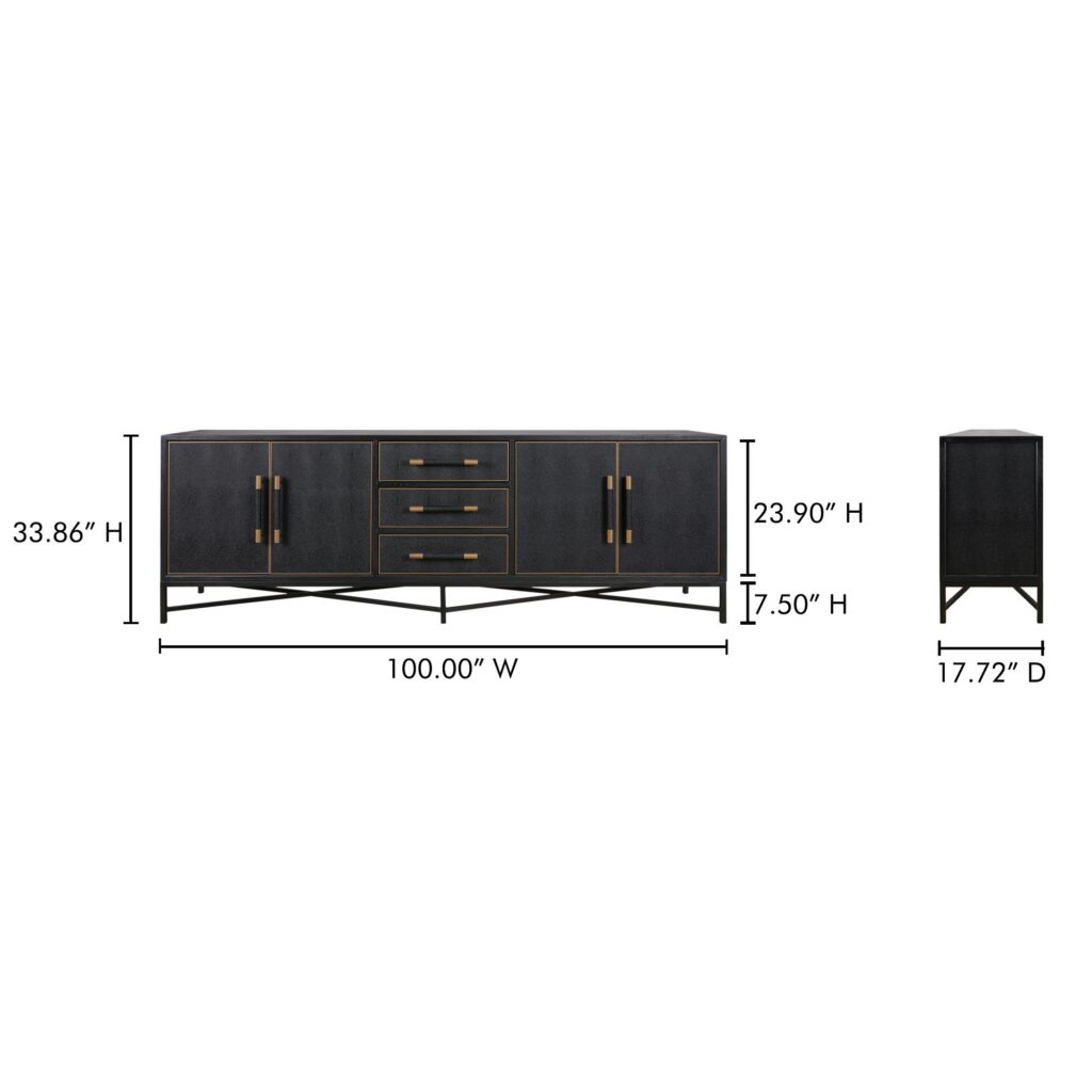 Mako Sideboard Large Black - Image 10