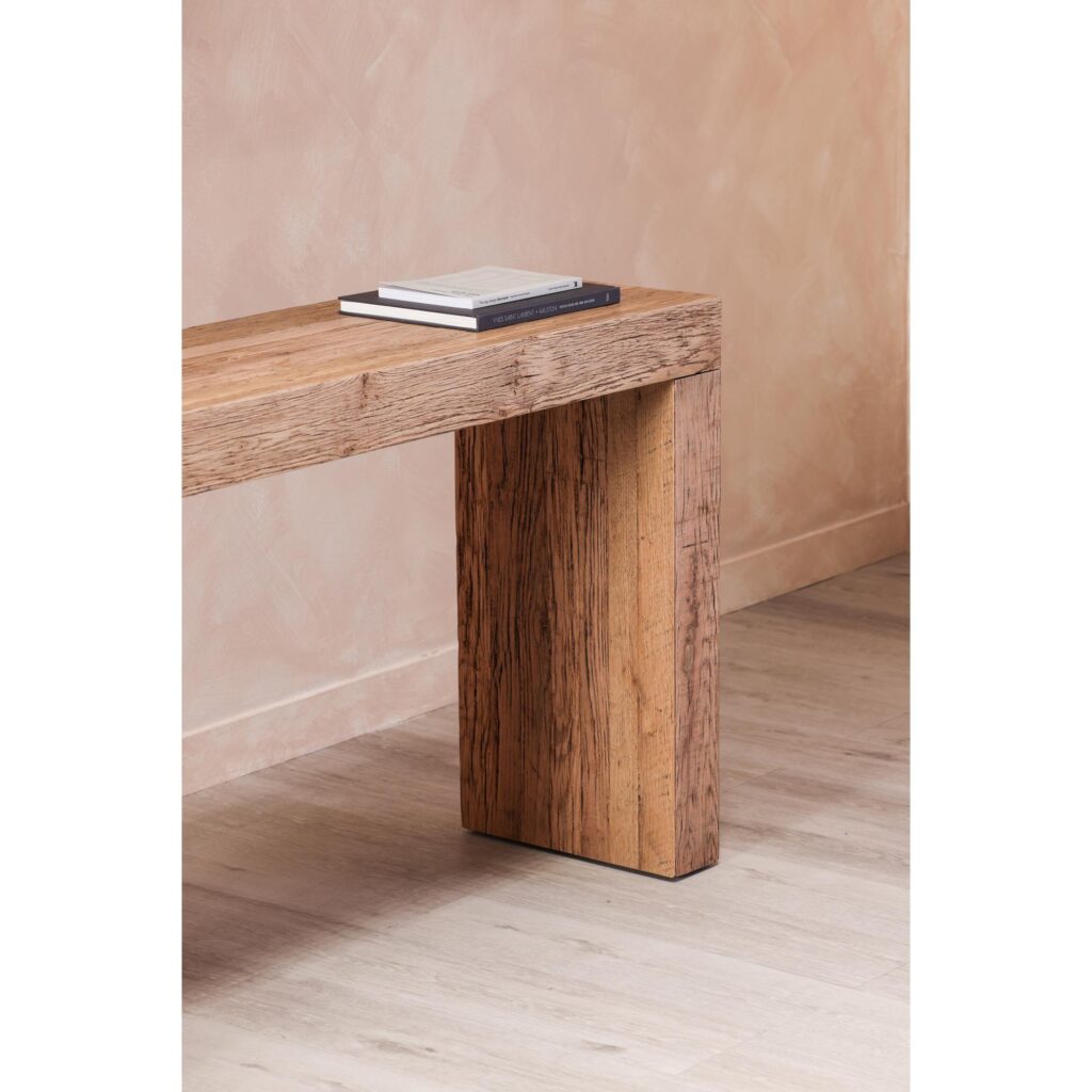 Evander Console Table Aged Oak - Image 5