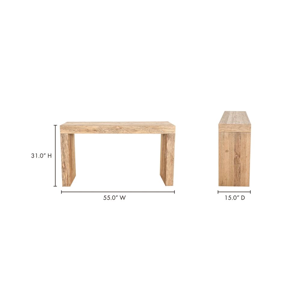 Evander Console Table Aged Oak - Image 8